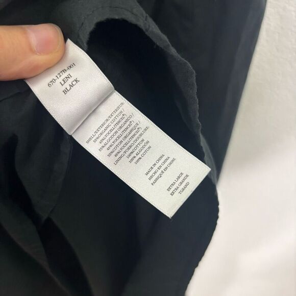 Rails Black Leni Open Back with Tie Midi Dress Cotton/Lyocell Women's XL - Picture 9 of 9